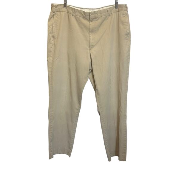 VTG LL Bean Men Chino Pants 40‎ Khaki Classic Minimalistic Preppy Office Travel - Picture 1 of 7